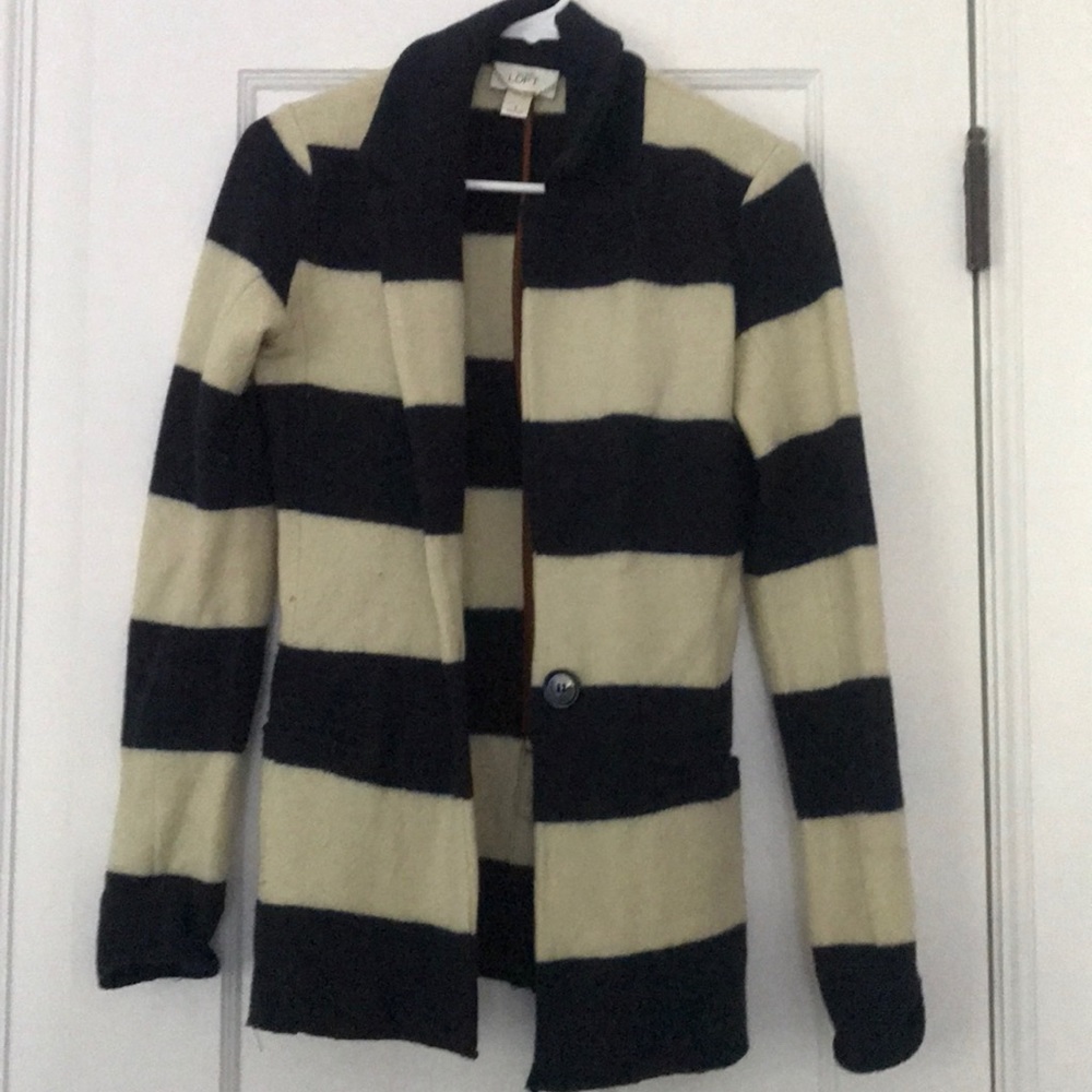 Long Boyfriend Striped Blazer